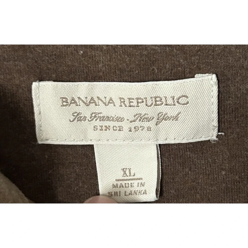 Men's Banana Republic Long Sleeve The San Frisco New York Brown Shirt Size XL